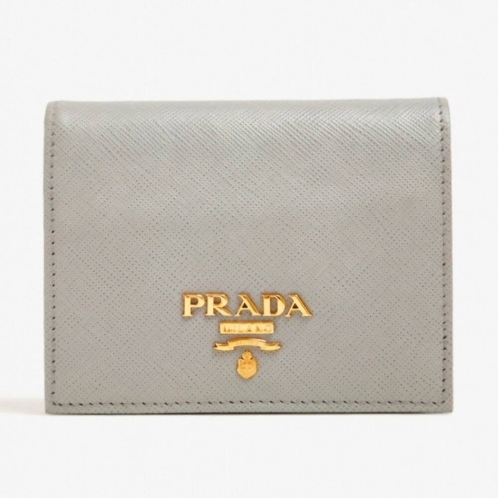 Grey Prada saffino wallet mens